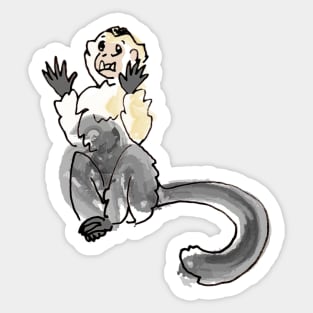 Capuchin Monkey 4 of 5 -- Hands Up Sticker